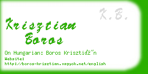 krisztian boros business card